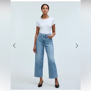 Madewell Curvy Perfect Vintage Wide-Leg Crop Jean In Altoona: Raw Hem Edition